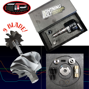 9 Blade Extreme Scream Turbine + 63.5 Powermax Wheel Rebuild Kit + Lightning Bolt