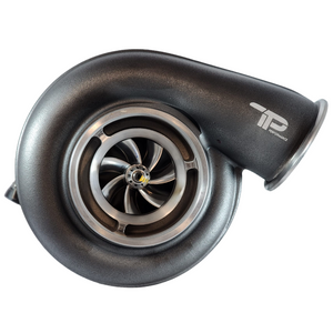 BorgWarner S474 Predator GXR-7 T4 non-VGT turbocharger with black compressor housing.